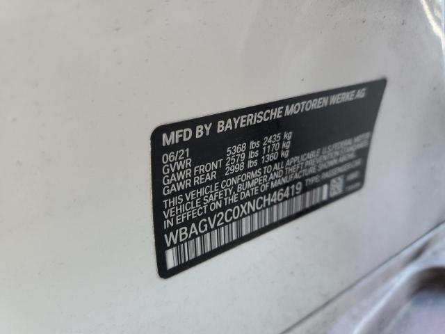 WBAGV2C0XNCH46419 BMW 840i
