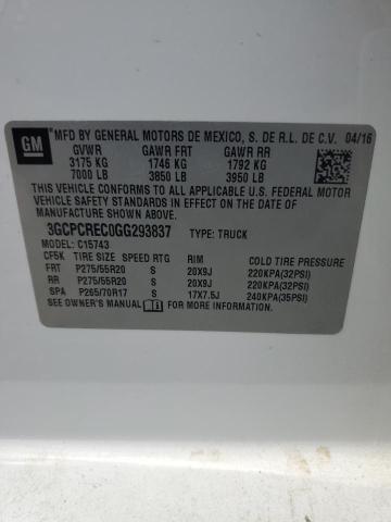 2016 Chevrolet Silverado C1500 Lt VIN: 3GCPCREC0GG293837 Lot: 48338133