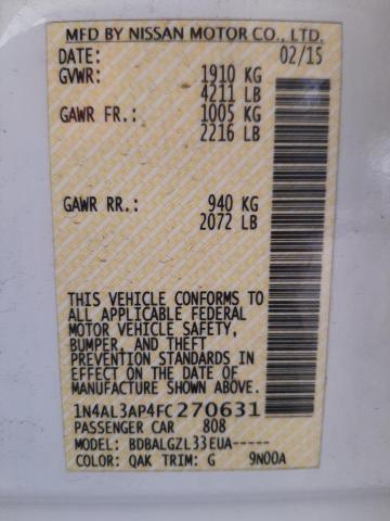 1N4AL3AP4FC270631 Nissan ALTIMA 2.5