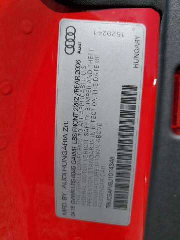 2018 AUDI TT TRUC5AFV8J1014348