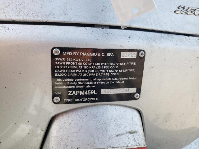 2008 VESPA GTS 250 ZAPM459L485007241