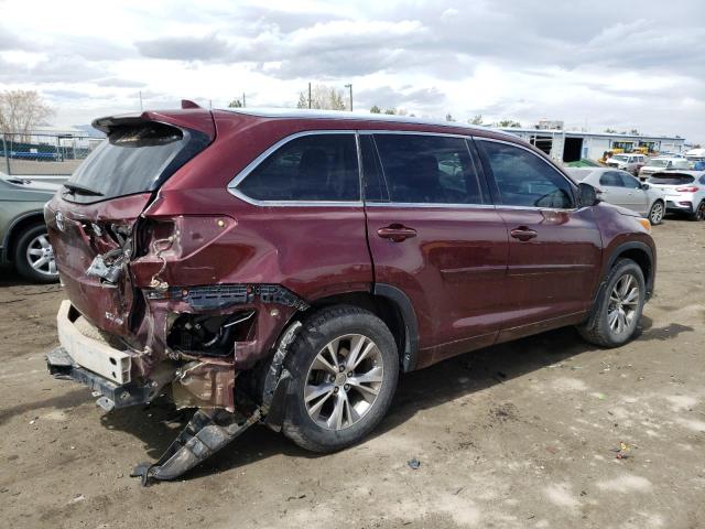 VIN 5TDJKRFH1ES015045 2014 Toyota Highlander, Xle no.3