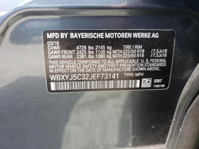 VIN WBXYJ5C32JEF73141 2018 BMW X2, Xdrive28I no.14