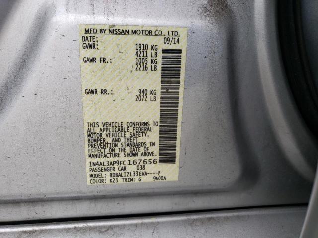 1N4AL3AP9FC167656 Nissan ALTIMA 2.5