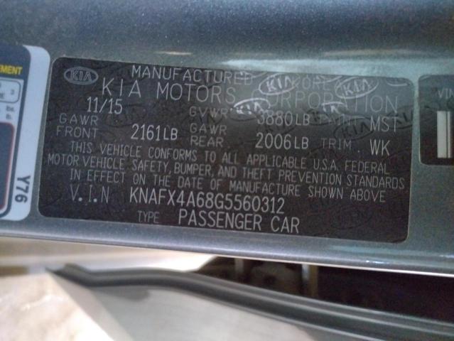 KNAFX4A68G5560312 KIA FORTE LX