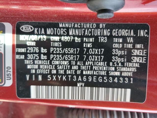 5XYKT3A69EG534331 KIA SORENTO LX