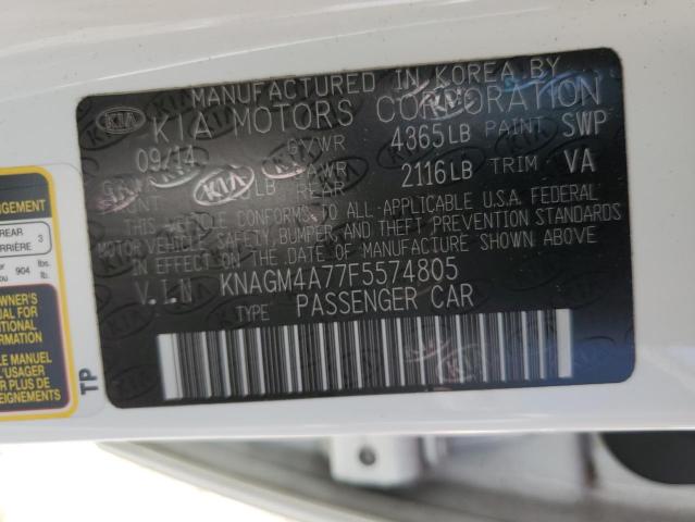 KNAGM4A77F5574805 KIA Optima Lx