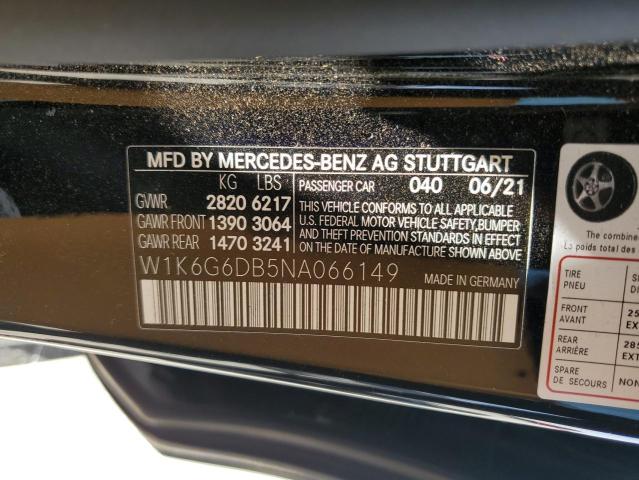 2022 MERCEDES-BENZ S 500 4MAT W1K6G6DB5NA066149