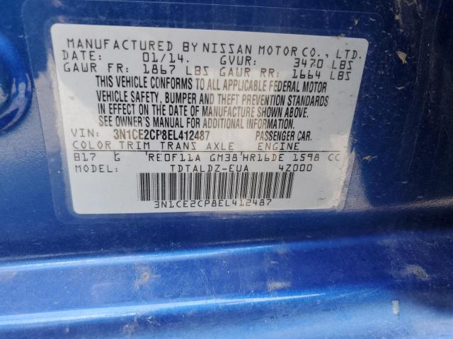 3N1CE2CP8EL412487 Nissan Versa Note S