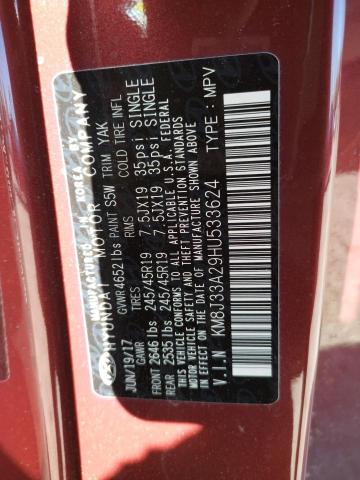 2017 HYUNDAI TUCSON KM8J33A29HU533624