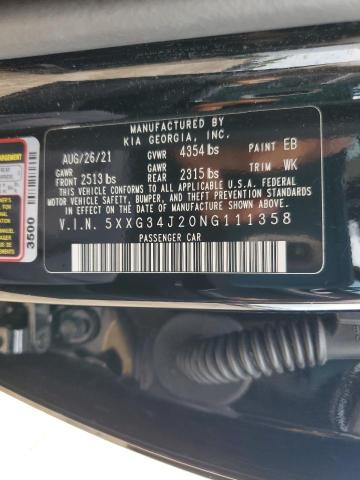 5XXG34J20NG111358 KIA K5 EX