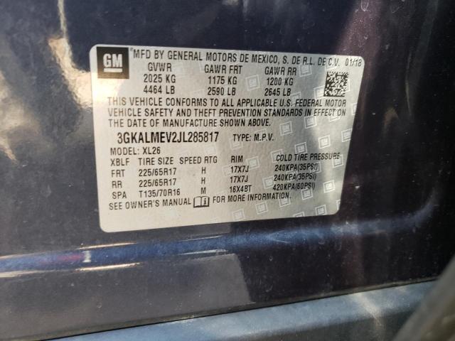 3GKALMEV2JL285817 GMC Terrain Sle