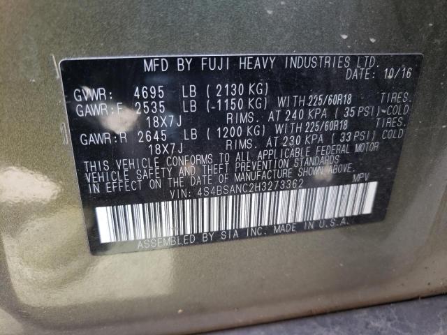 4S4BSANC2H3273362 Subaru Outback 2.5i Limited