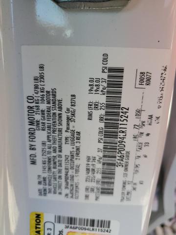 3FA6P0D94LR115242 Ford Fusion Titanium