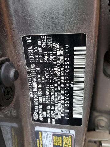 5XYKT3A67FG593170 KIA SORENTO LX