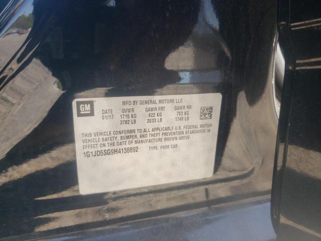 2017 CHEVROLET SONIC LT - 1G1JD5SG9H4138892