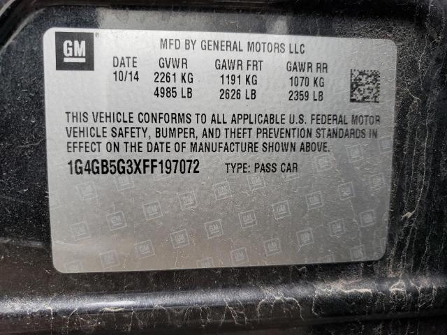 1G4GB5G3XFF197072 Buick Lacrosse
