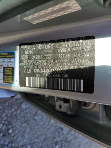 KNAGM4AD4F5078012 KIA OPTIMA HYBRID