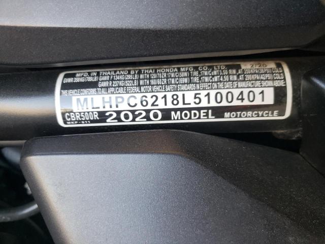 2020 HONDA CBR500 R MLHPC6218L5100401