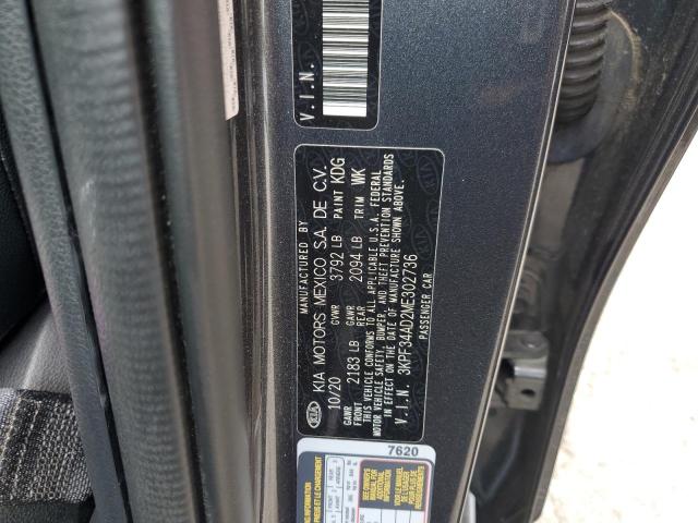 3KPF34AD2ME302736 KIA Forte Gt Line
