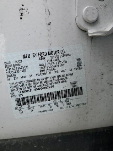 1FMSK8FH5NGB02256 Ford Explorer Limited