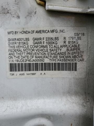 2018 ACURA ILX SPECIA 19UDE2F40JA005592