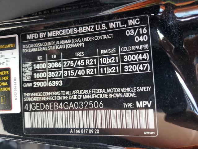 4JGED6EB4GA032506 Mercedes-Benz Gle Coupe 450 4matic