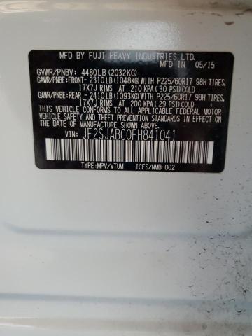 JF2SJABC0FH841041 Subaru Forester 2.5i