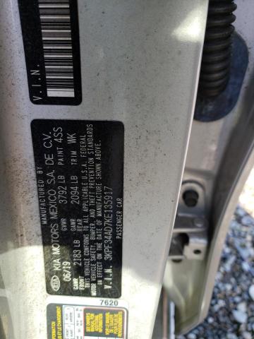 3KPF34AD7KE135917 KIA Forte Gt Line