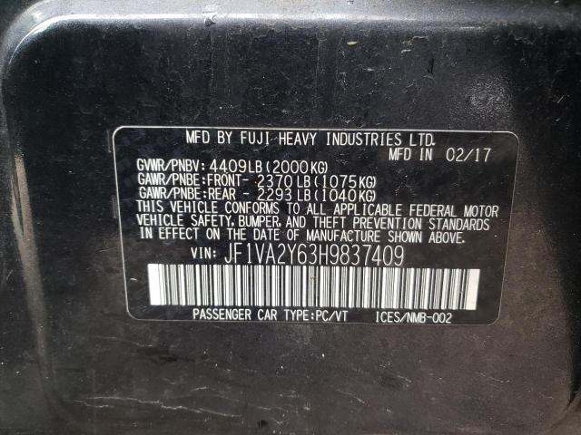 JF1VA2Y63H9837409 Subaru Wrx Sti Limited
