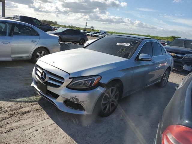 Salvage cars for sale at West Palm Beach, FL auction: 2017 Mercedes-Benz C 300 4matic