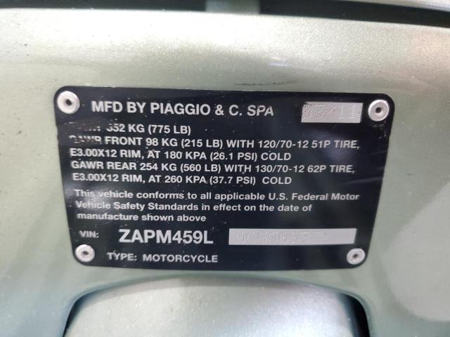 2012 VESPA GTS 300 SU ZAPM459L0C5900371