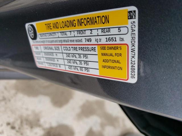 2019 BUICK ENCLAVE AV - 5GAERDKW7KJ248636