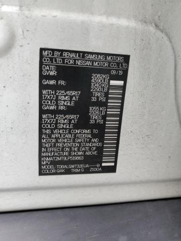 KNMAT2MT9LP519863 Nissan ROGUE S