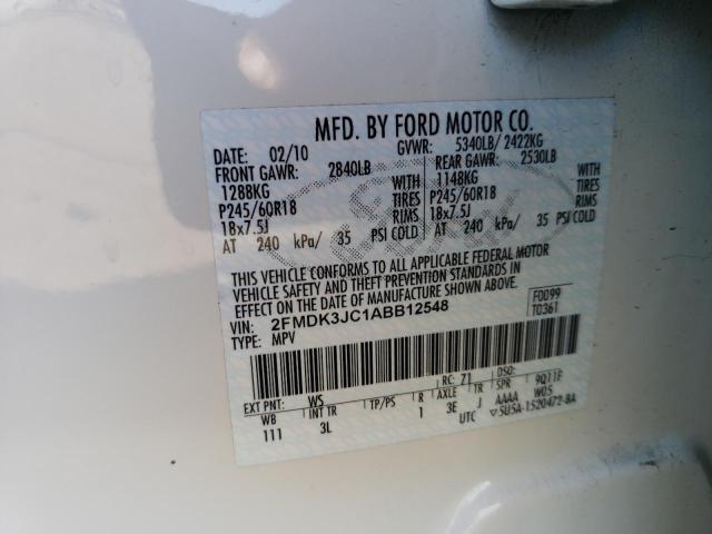 2FMDK3JC1ABB12548 2010 FORD EDGE - Image 13