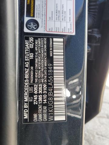 2020 MERCEDES-BENZ S 63 AMG 4 W1KUG8JB4LA561849