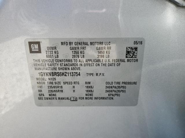 1GYKNBRS6HZ113754 Cadillac XT5 LUXURY