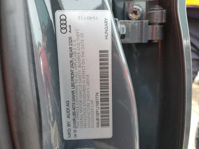 2018 AUDI S3 PREMIUM - WAUB1GFF1J1067774