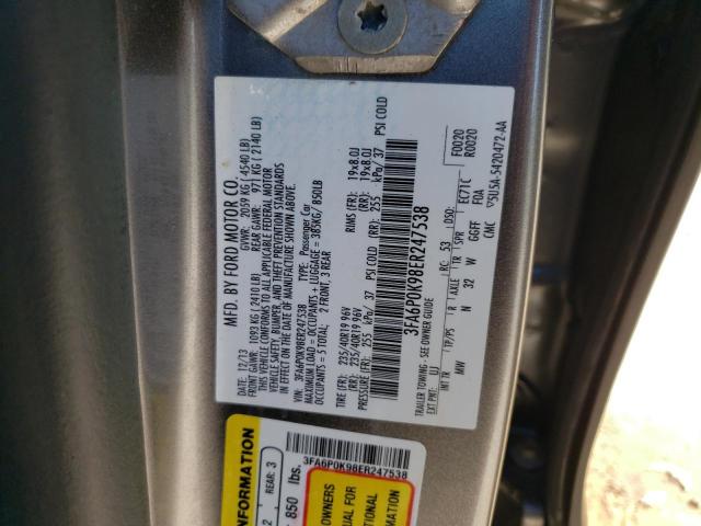 3FA6P0K98ER247538 | 2014 FORD FUSION TIT