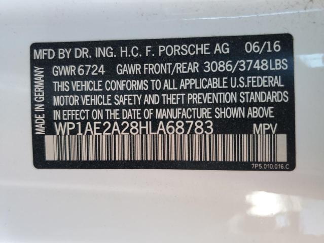 2017 PORSCHE CAYENNE SE - WP1AE2A28HLA68783