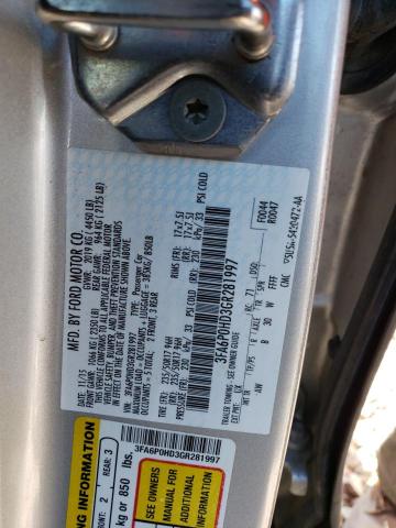 3FA6P0HD3GR281997 Ford FUSION SE