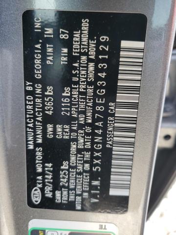5XXGN4A78EG343129 KIA OPTIMA EX