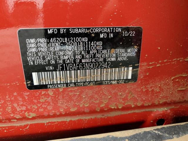 JF1VBAF63N9022942 Subaru Wrx Premium