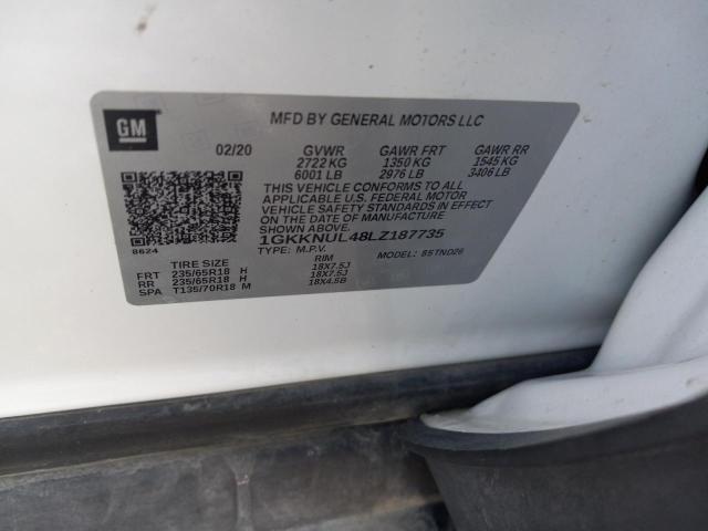1GKKNUL48LZ187735 GMC ACADIA SLT
