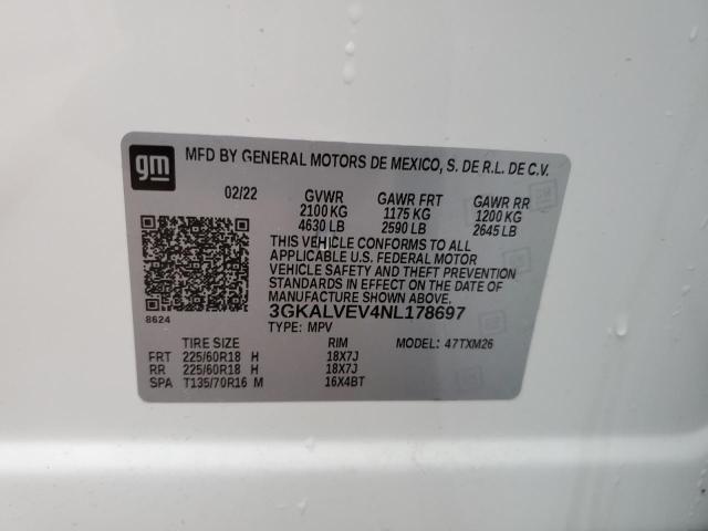 3GKALVEV4NL178697 GMC Terrain Slt