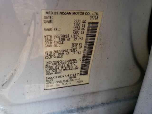 1N6AA1EK6JN547387 Nissan TITAN S