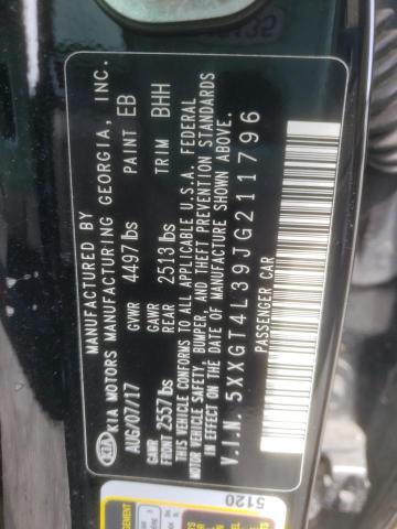 5XXGT4L39JG211796 KIA Optima Lx