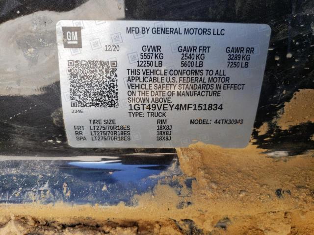 1GT49VEY4MF151834 GMC Sierra K3500 At4