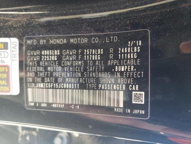2018 HONDA CLARITY - JHMZC5F15JC008511