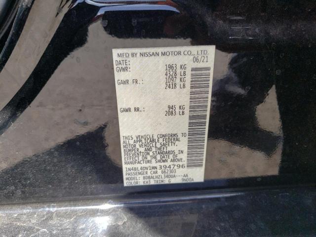 1N4BL4DV1MN394796 Nissan ALTIMA SV